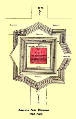 Fort Venango.  Photo courtesy of 'THE COMMISSION TO LOCATE THE SITES OF THE FRONTIER FORTS OF PENNSYLVANIA'