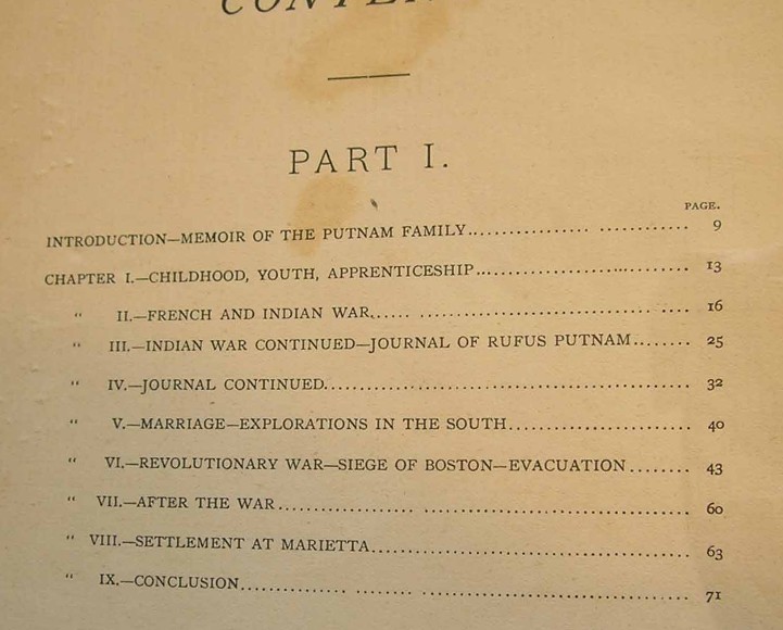 Table of Contents for Part I